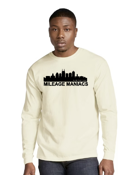 Mileage Maniacs Nashville HRI (skyline) 2024 - Long Sleeve Comfort Colors
