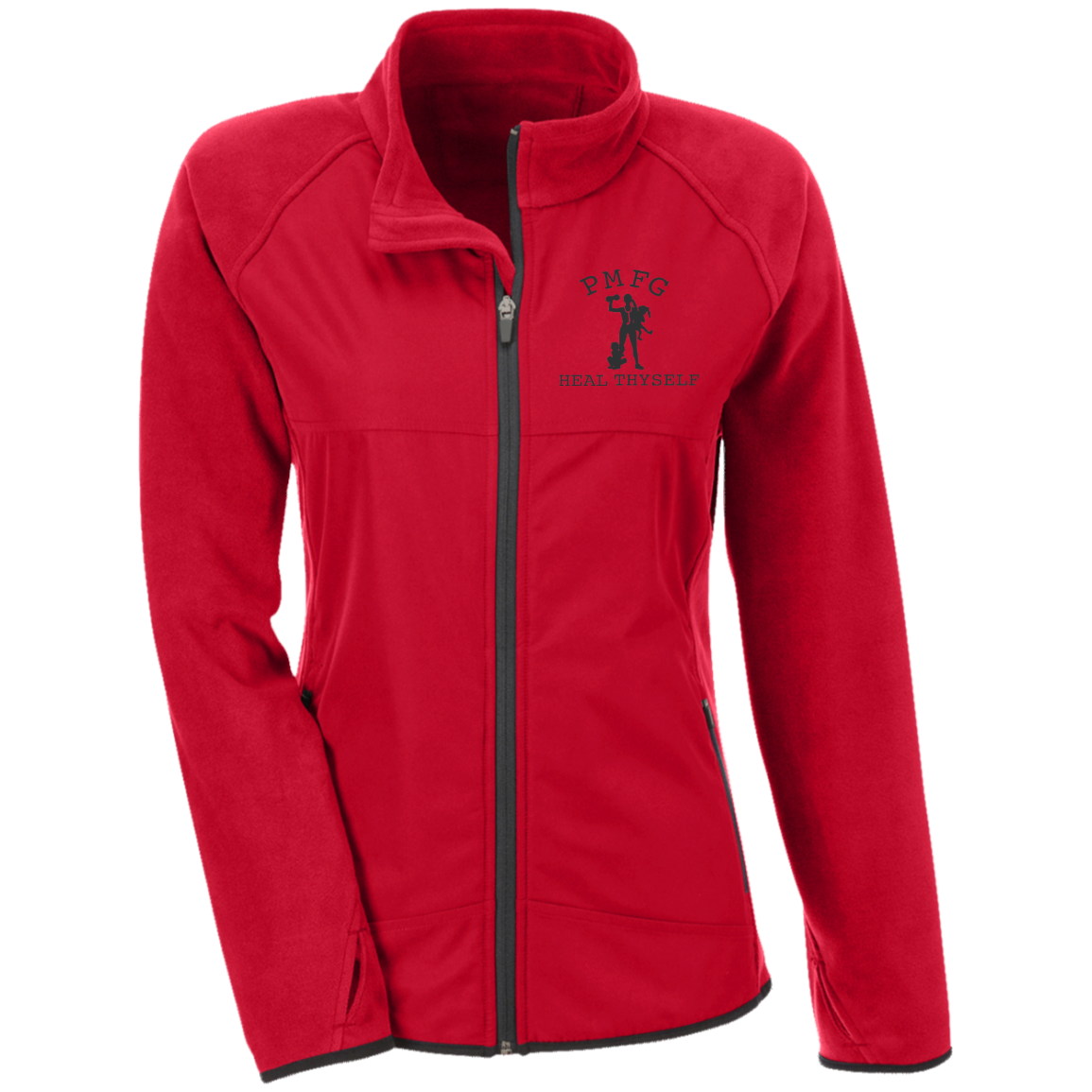 PMFG Ladies' Microfleece with Front Polyester Overlay