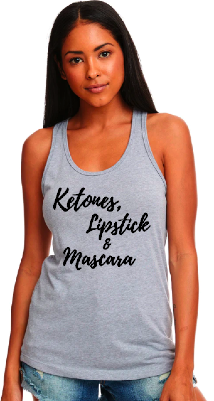 Ketones, Lipstick, Mascara - Racerback Tank