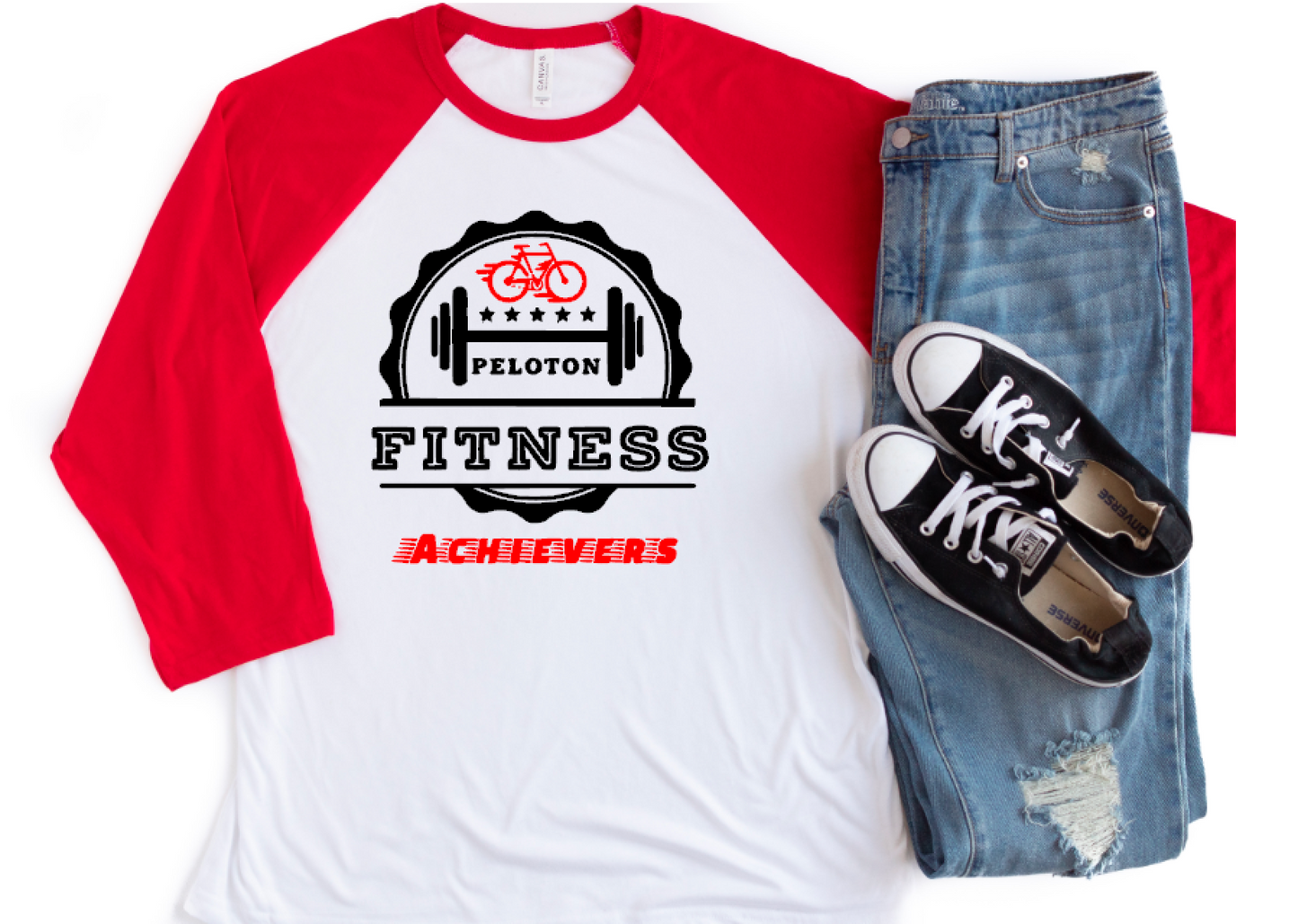 Peloton Fitness Achievers - Unisex Baseball T-Shirt