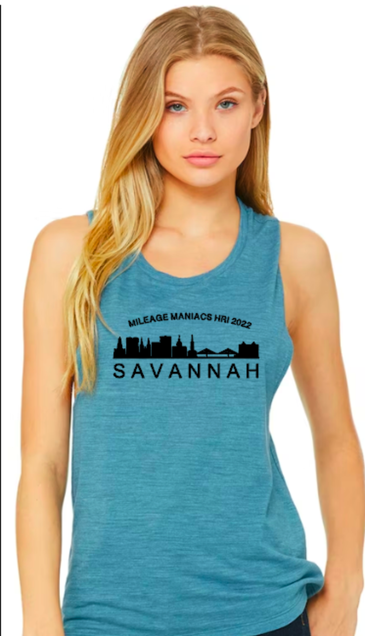 Mileage Maniacs HRI Savannah 2022 (skyline)- Muscle Tank