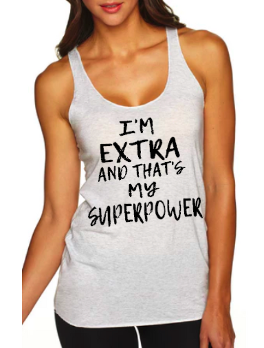 That's My Superpower - Triblend Racerback Tank