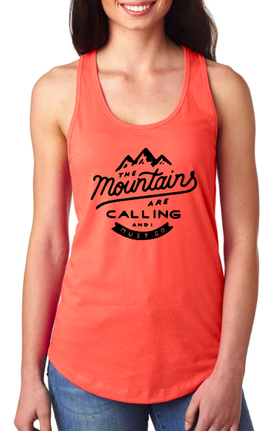 The Mountains Are Calling and I Must Go - Racerback Tank
