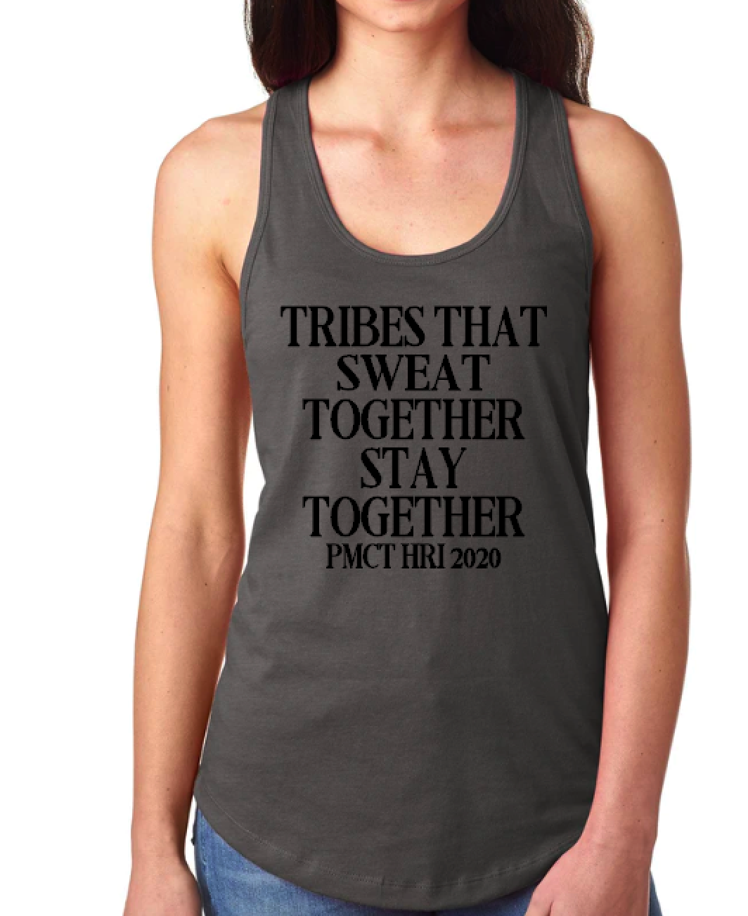 Tribes That Sweat Together (black)- Racerback Tank