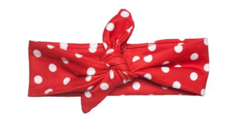 Red Polka Knotted - Headbands of Hope