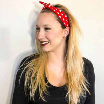 Red Polka Knotted - Headbands of Hope