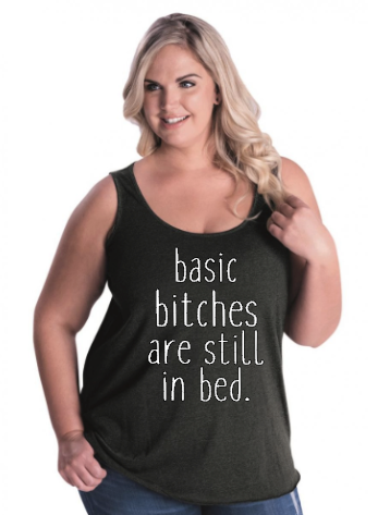 Basic Bitches are Still in Bed-Curvy Premium Jersey Tank