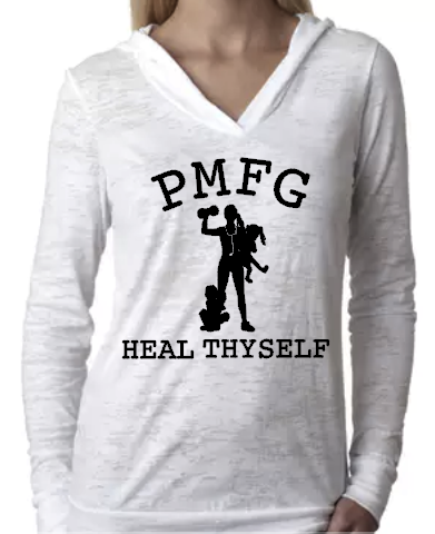 PMFG Heal Thyself (Straight Hair) - Burnout Hoodie