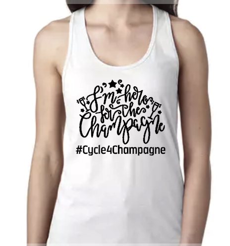 Here for the Champagne - Racerback Tank