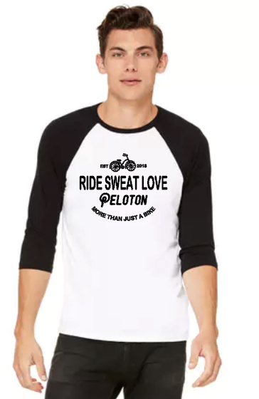 Ride Sweat Love - Unisex 3/4-Sleeve Baseball T-Shirt