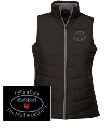 Personalized Mothercluckin' Vest-gray design with red clucker