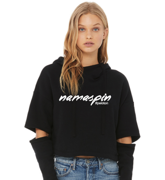 Namaspin-Women's Cut Out Fleece Hoodie