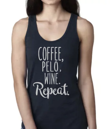 Coffee, Pelo, Wine, Repeat - Racerback Tank