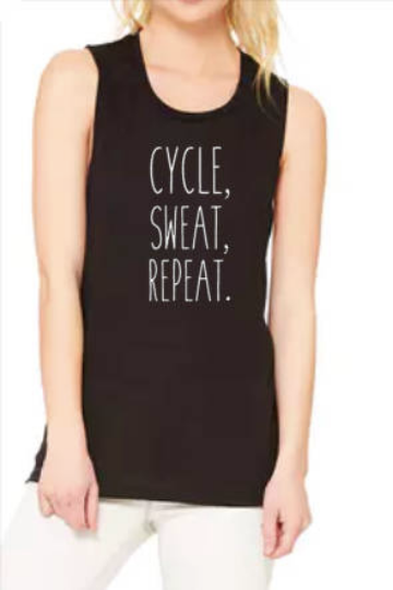 Cycle, Sweat, Repeat - Muscle Tank