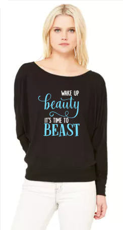 Wake Up Beauty - Flowy Off Shoulder T-shirt by Bella