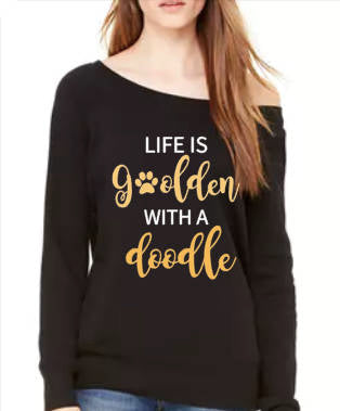 Golden with a Doodle-Slouchy Sweatshirt