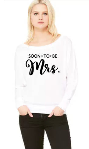Soon to be Mrs. - Flowy Off Shoulder T-shirt by Bella