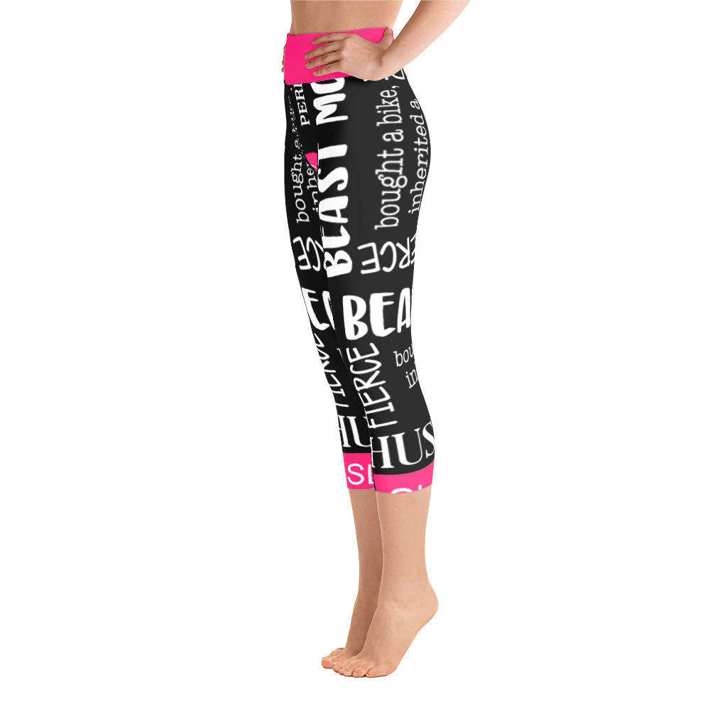 PinkPamthers-Yoga Capri Leggings