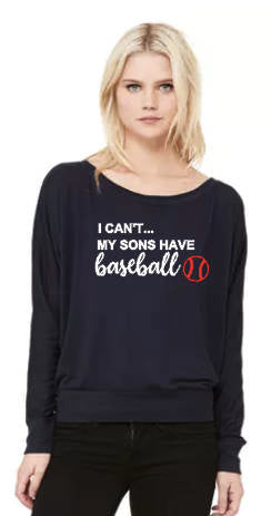 I can't. My sons have baseball- Flowy Off Shoulder T-shirt by Bella