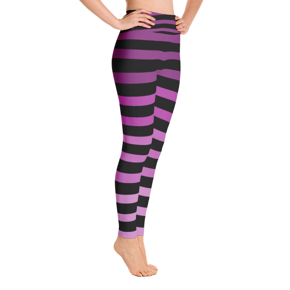 Ombré Striped Yoga Leggings