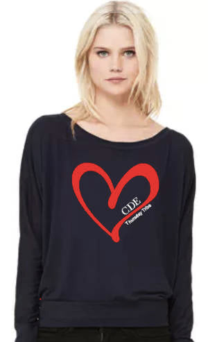 CDE Thursday Tribe Heart- Flowy Off Shoulder T-shirt by Bella