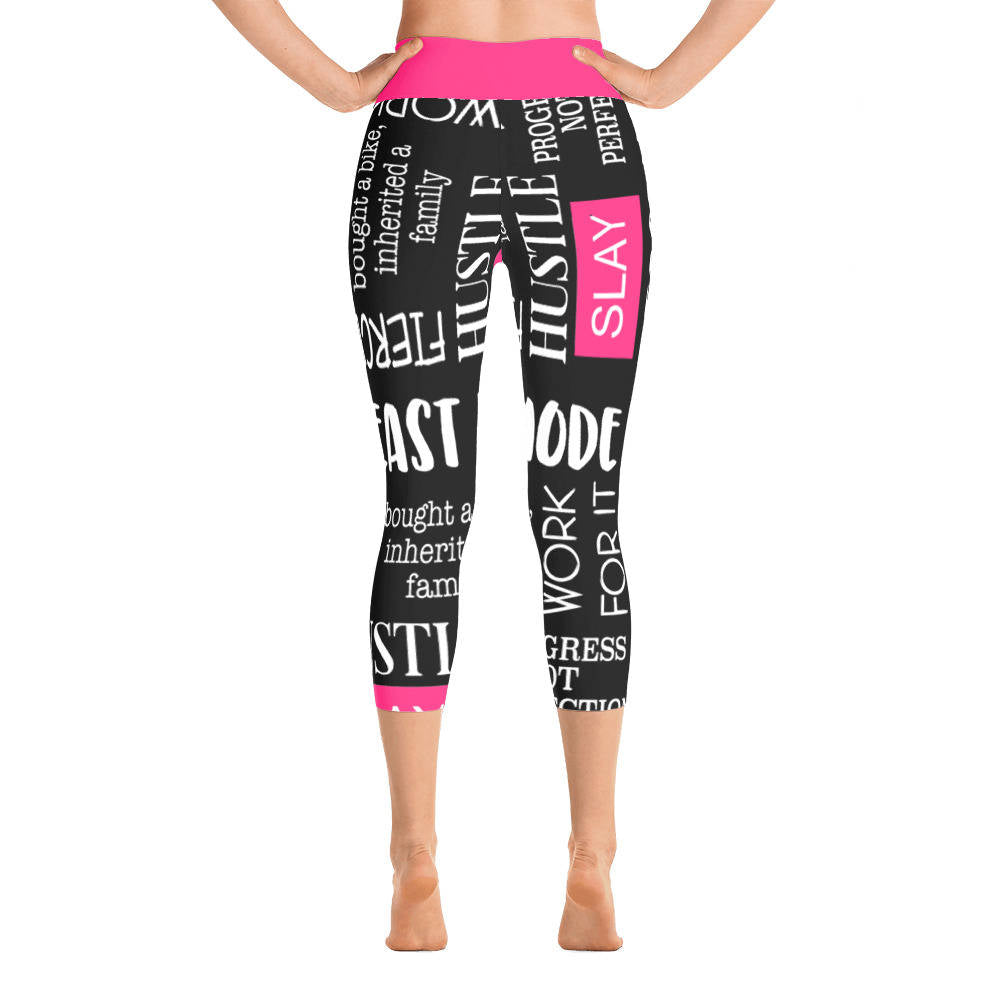 PinkPamthers-Yoga Capri Leggings