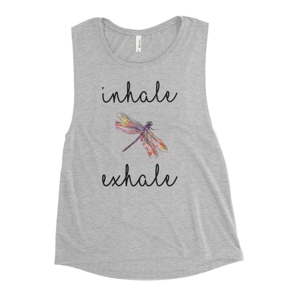 Inhale Exhale-Ladies’ Muscle Tank