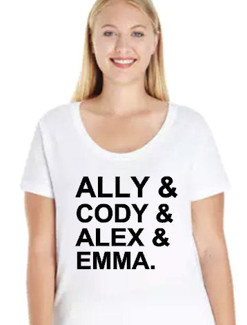 Ally, Cody, Alex, Emma- Curvy Scoop Neck