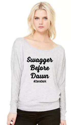 Swagger Before Dawn Zero Dark - Flowy Off Shoulder T-shirt by Bella