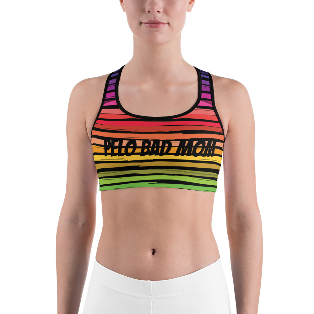 Pelo Bad Mom (Rainbow)-Sports bra