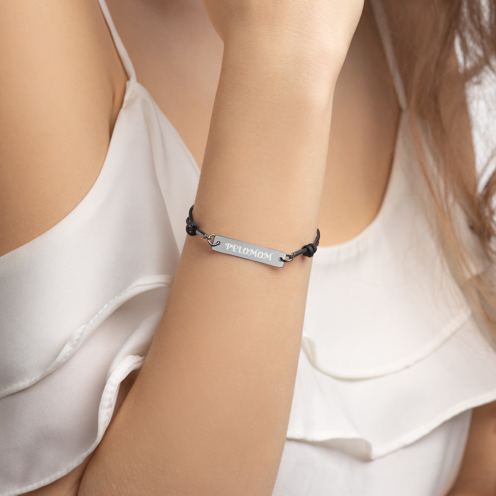 PELOMOM - Engraved Silver Bar String Bracelet
