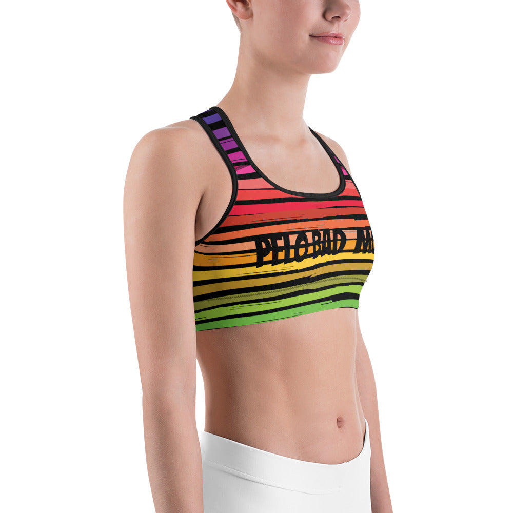 Pelo Bad Mom (Rainbow)-Sports bra